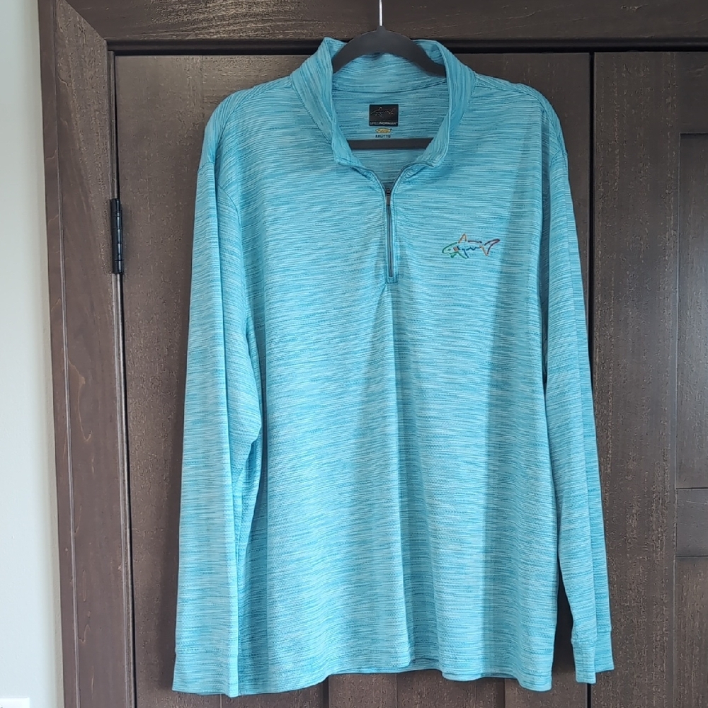 Greg Norman Collection Blue Zip Up Sweater